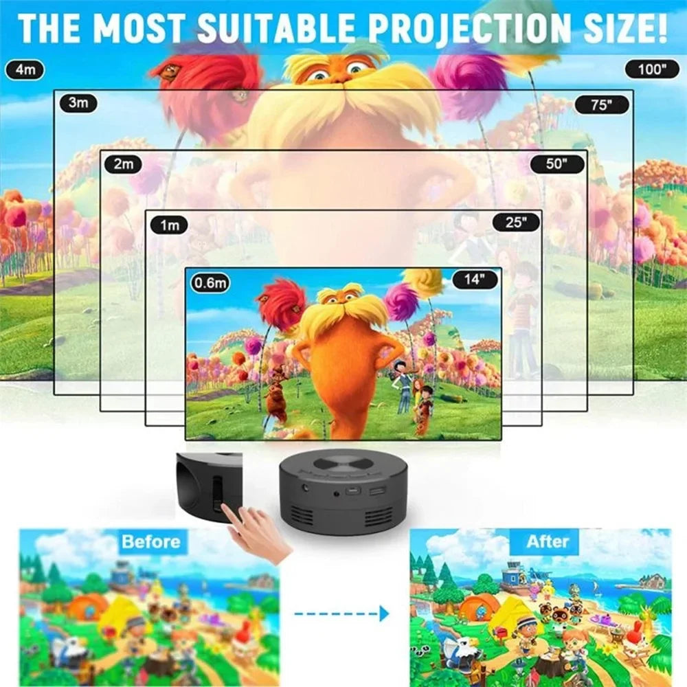Mini Portable Projector for Home