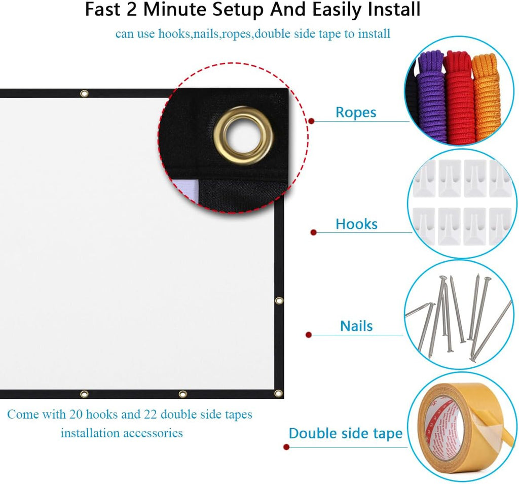 Ultimate 150-Inch Portable Projection Screen